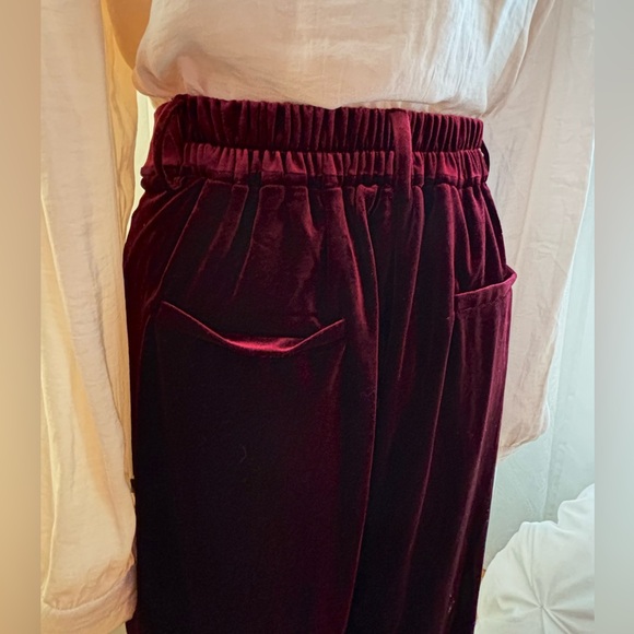 THE PORTER COLLECTIVE  Guidara velvet pants, burgundy color, size 1X. NWOT - Picture 7 of 11